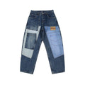 Retro Washed Heavy Ounce Deconstruction Patchwork Jeans