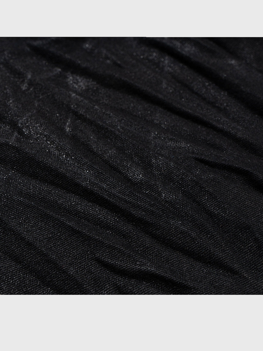 Vinyl Coated Wide Leg Trousers Crease Texture Jeans
