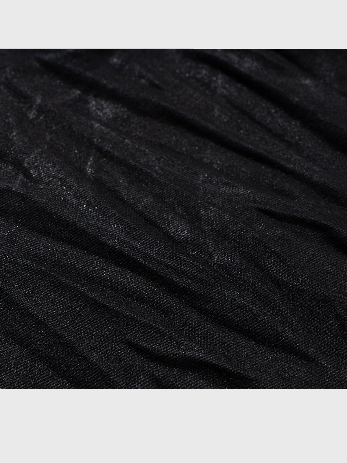 Vinyl Coated Wide Leg Trousers Crease Texture Jeans