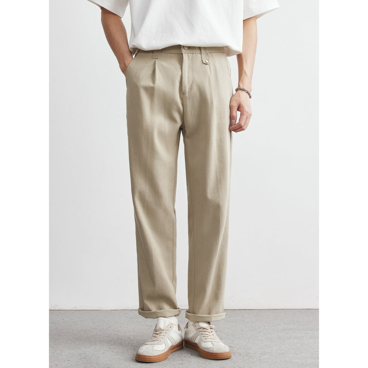 Straight Drooping Casual Pants Men's Loose Suit Pants