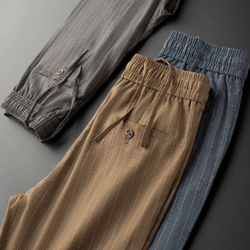 Ice-feeling Linen Fabric Shorts Men's Loose