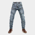 European And American Motorcycle Double Zipper Cycling Pants Four Seasons Slim Racing Anti-fall Jeans