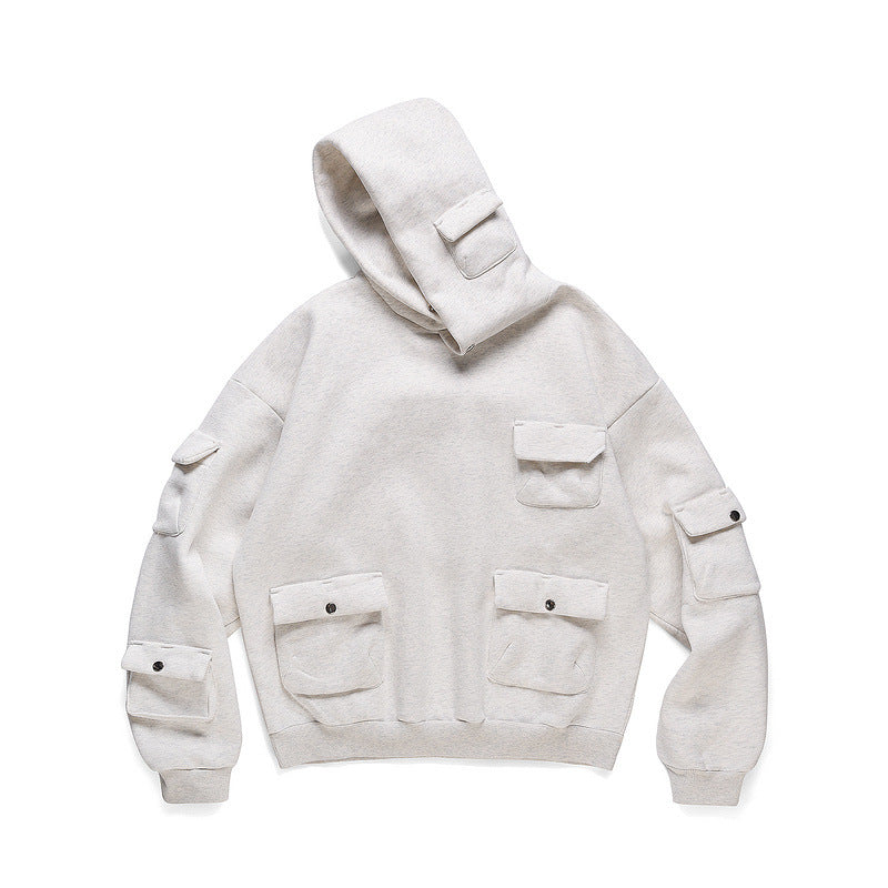 Men's Multi-pocket Functional Wind Hooded Sweatshirt