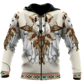 Men's Women's 3D Full Version Indian Indian Wolf Hoodie