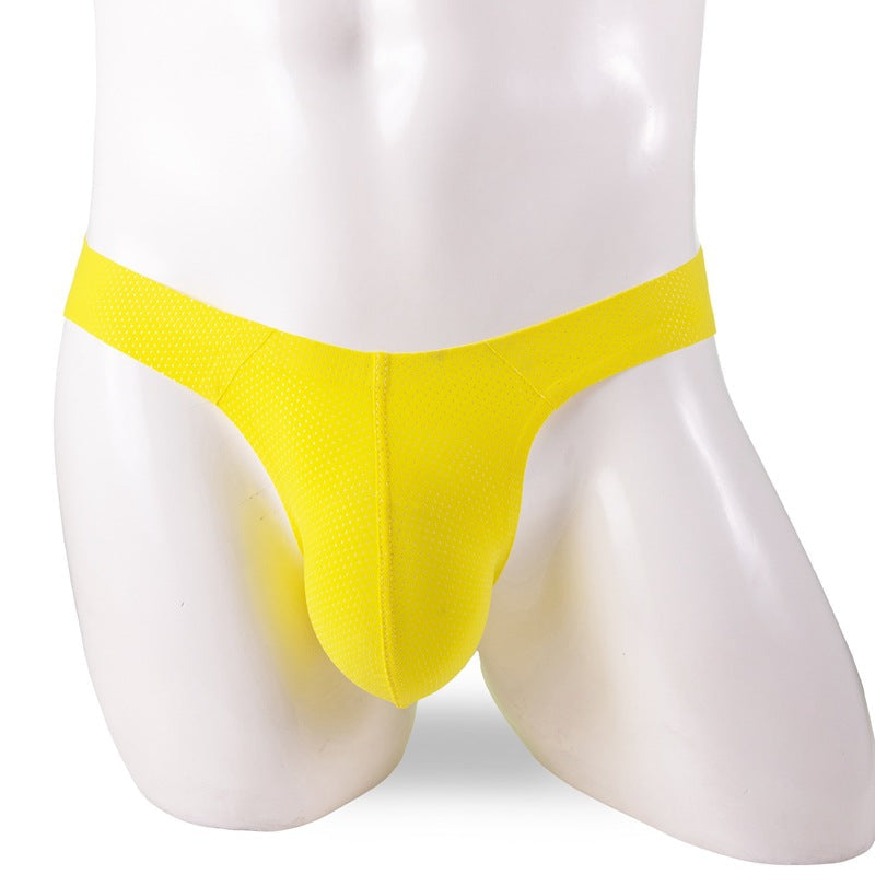 Men's Ice Silk Seamless Briefs Low Waist Thin Summer Low Waist