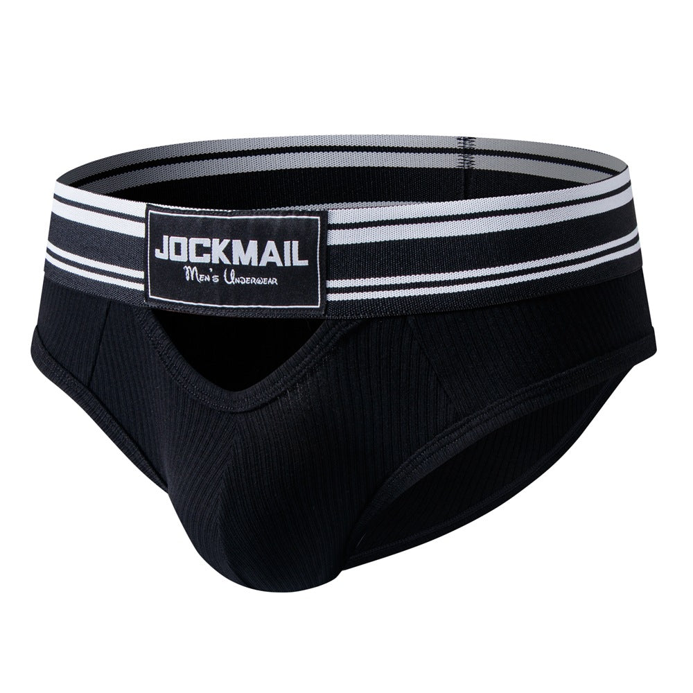 New Men's Triangle Underwear Comfortable Ribbed Cotton Sexy U Pouch
