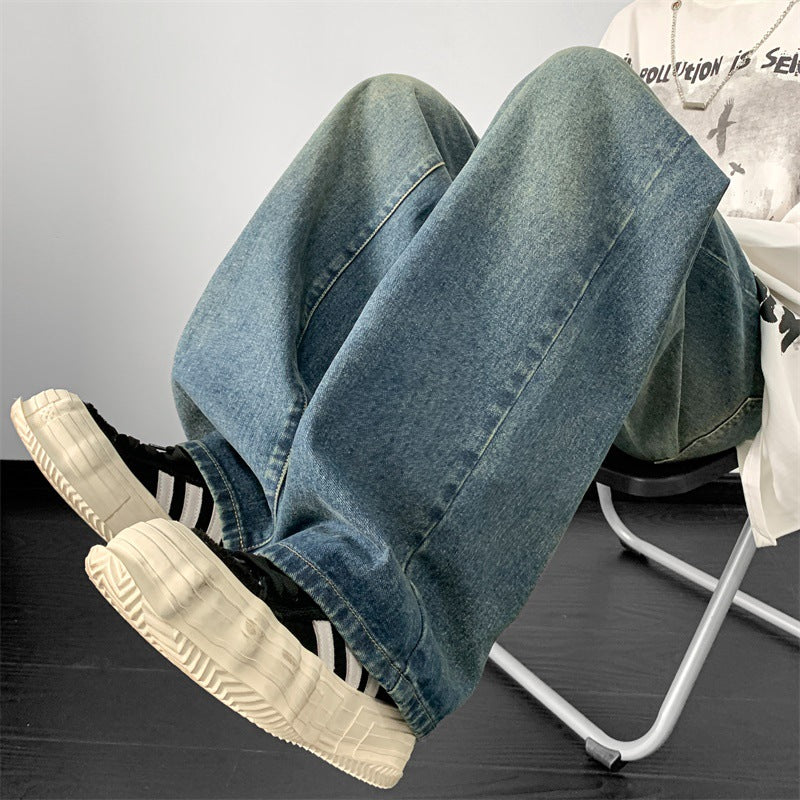 Mens Casual Straight-leg Workwear Pants
