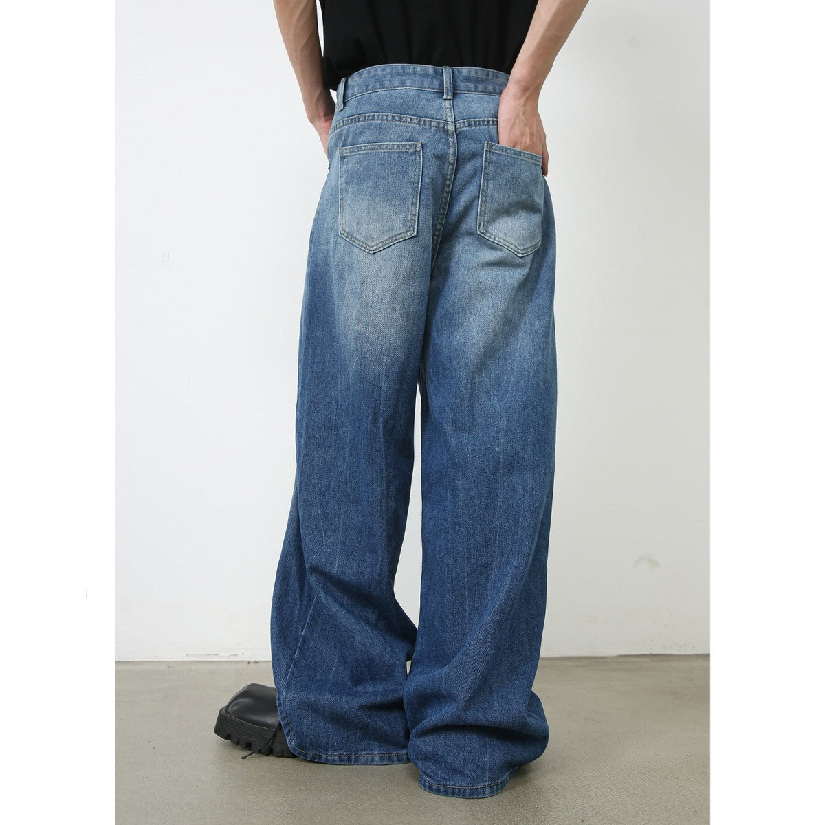 Men's American Retro Baggy Straight Trousers Fashion