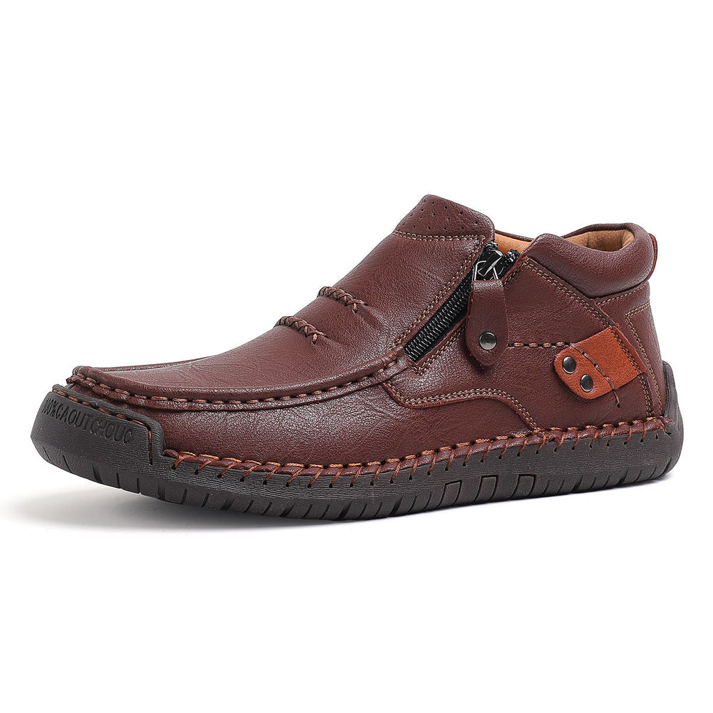 Plus Size Men's Outdoor Casual Shoes Slip-on Flat Bottom
