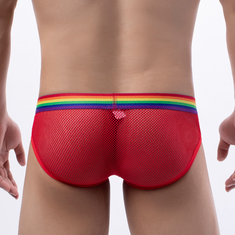 Men's Mesh Rainbow Belt Underwear