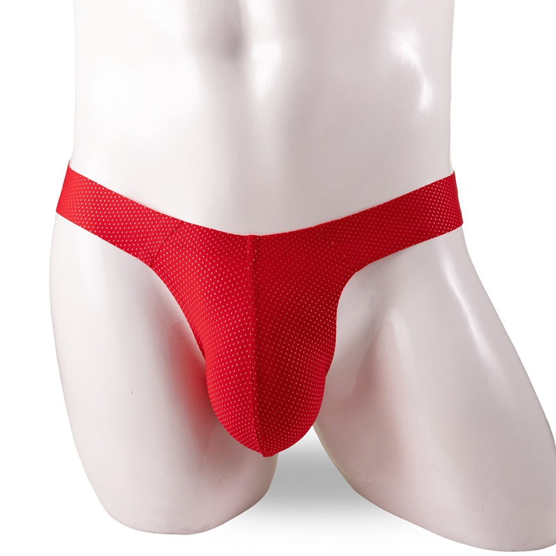 Men's Ice Silk Seamless Briefs Low Waist Thin Summer Low Waist