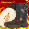 Snow Boots Men's Fur Integrated High-top Long Tube Big Cotton Shoes