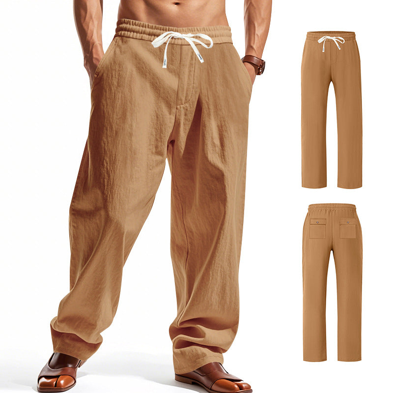 Linen Casual Pants Summer Thin Simple High Street