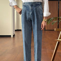 Drooping Straight Curling Suit Pants