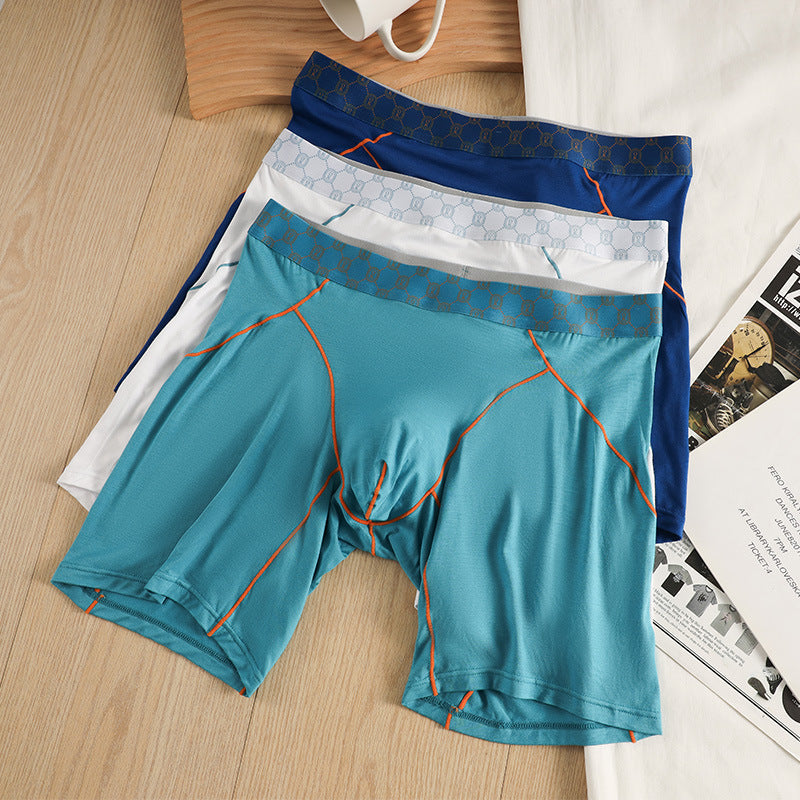 Men's Bamboo Fiber Anti-chafing Underwear, Five-point Breathable And Loose Shorts