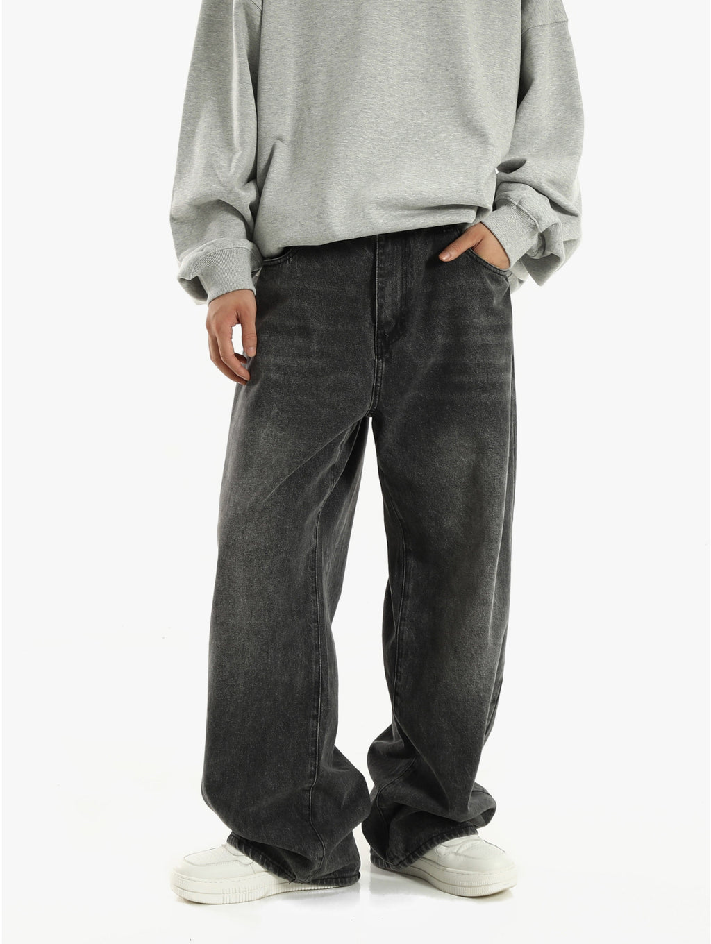 Men's Retro Straight Wide Leg Jeans