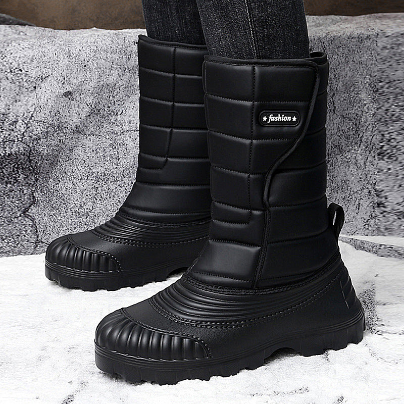 Snow Boots Outdoor Long Tube Fleece Lined Padded Warm Keeping shoes