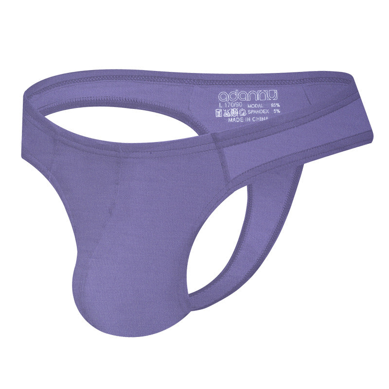 Men's Comfortable Breathable Solid Color Low Waist T-back