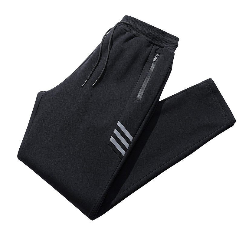 Men's Versatile Straight-leg Casual Cropped Pants Loose With Cuffed Hem