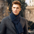 Men's Solid-color Wool Knitted Scarf