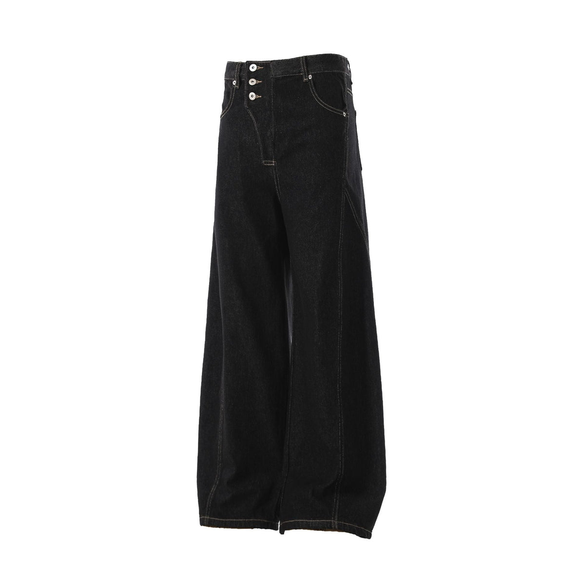 Irregular Design Men's Loose Curved Jeans