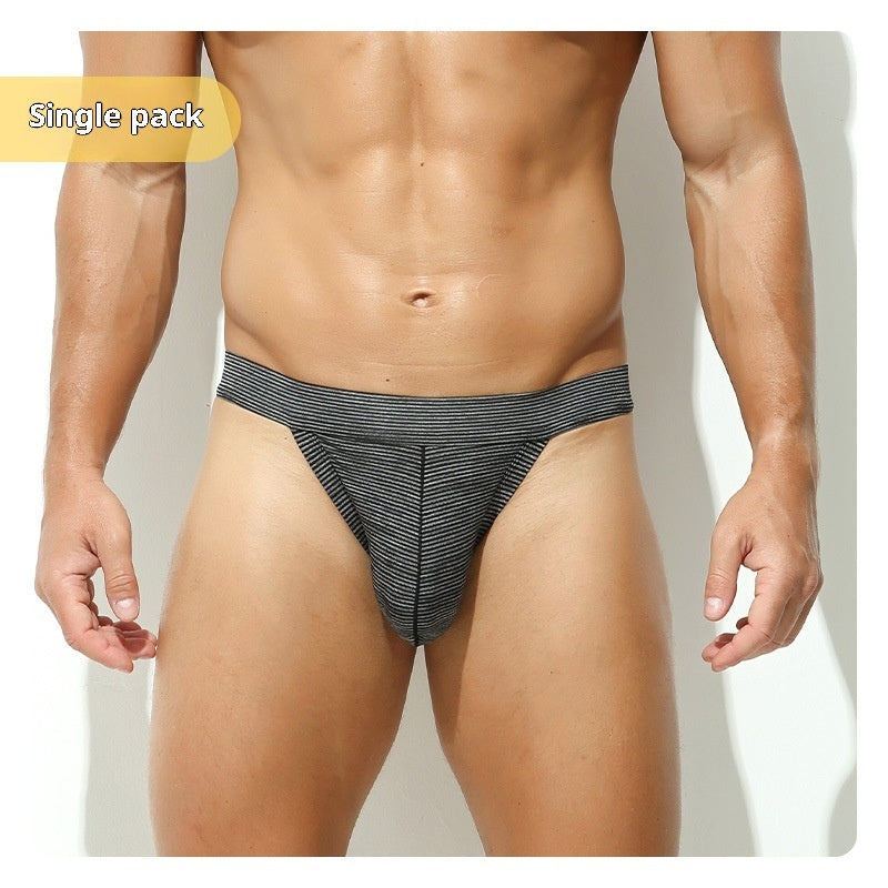 Men's High-cut Briefs Show Big Nylon Triangle Wholesale Sexy Underwear