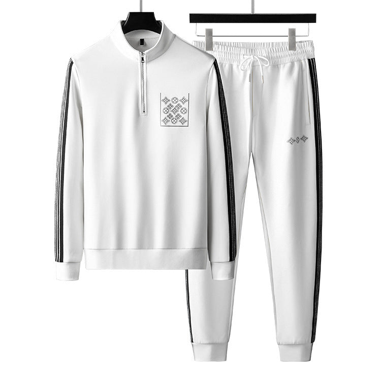 Zipper Sweater Suit White Clothes Coat