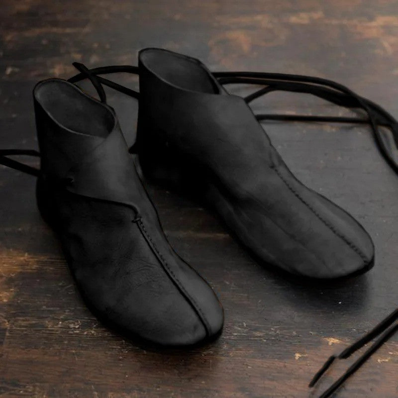 Fashion Personality Flat Round Toe Lace-up Men's Boots