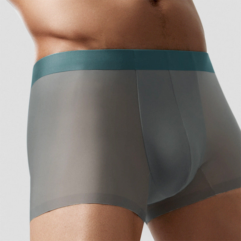 Seamless Men's Ice Silk Underwear Breathable Antibacterial