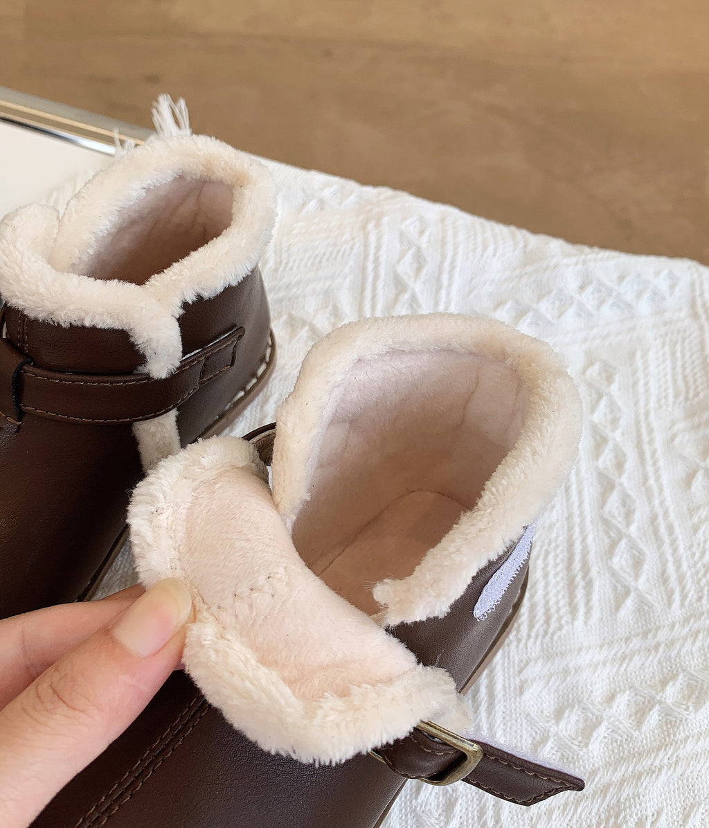 Turned Wool Korean Style Round Head Velcro Soft Bottom