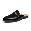 Men's British Half Slippers Small Leather Shoes Men's Slippers