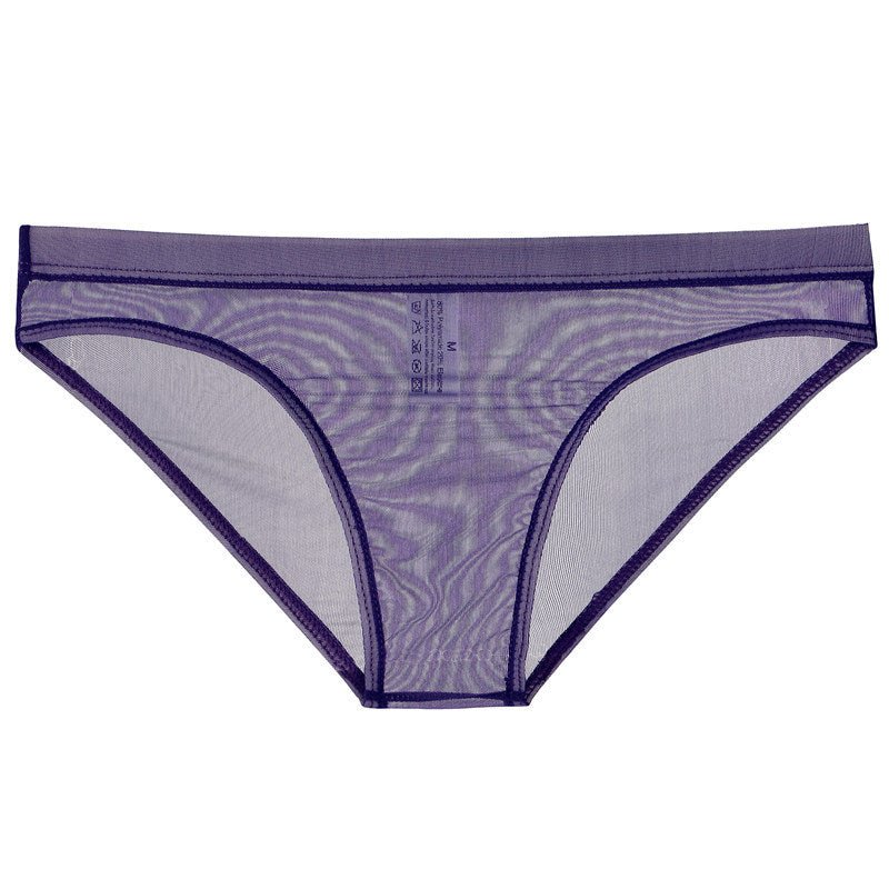 Men's Nude Feel Transparent Thin Mesh Briefs