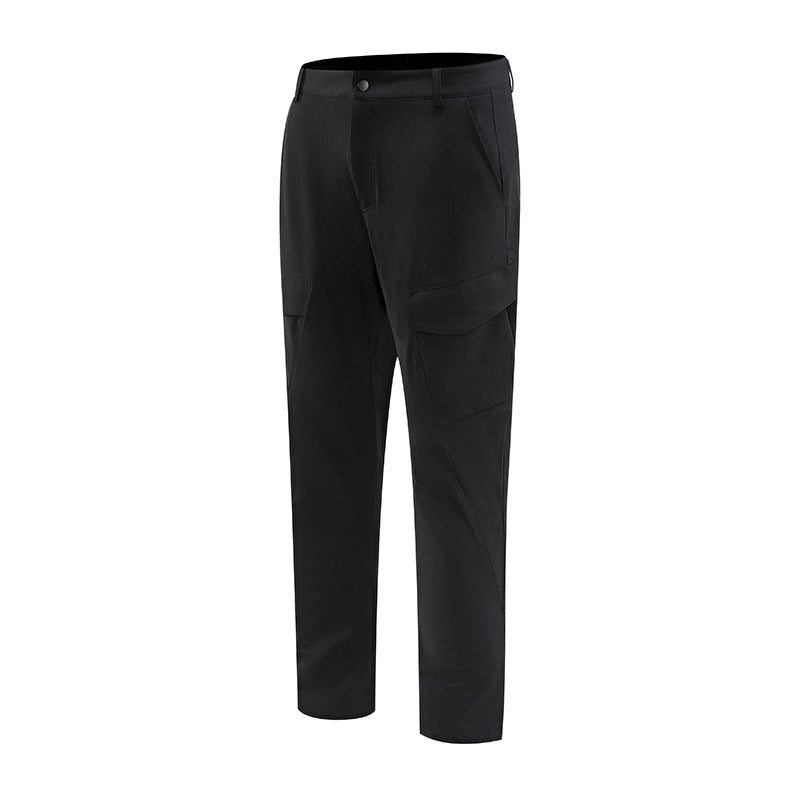 Straight Elastic Wear Resistance Multi-pocket Cargo Pants Men
