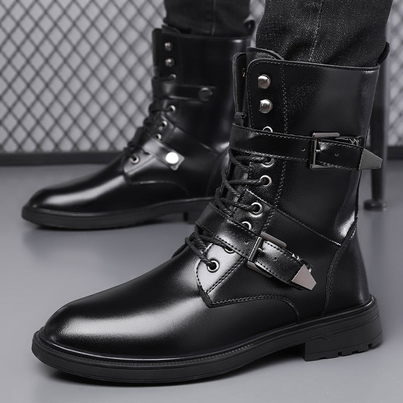 Plus Size Retro Wide Last Toe Holder Denim Style boots