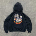 Female Printed All-matching Loose Hooded Sweater