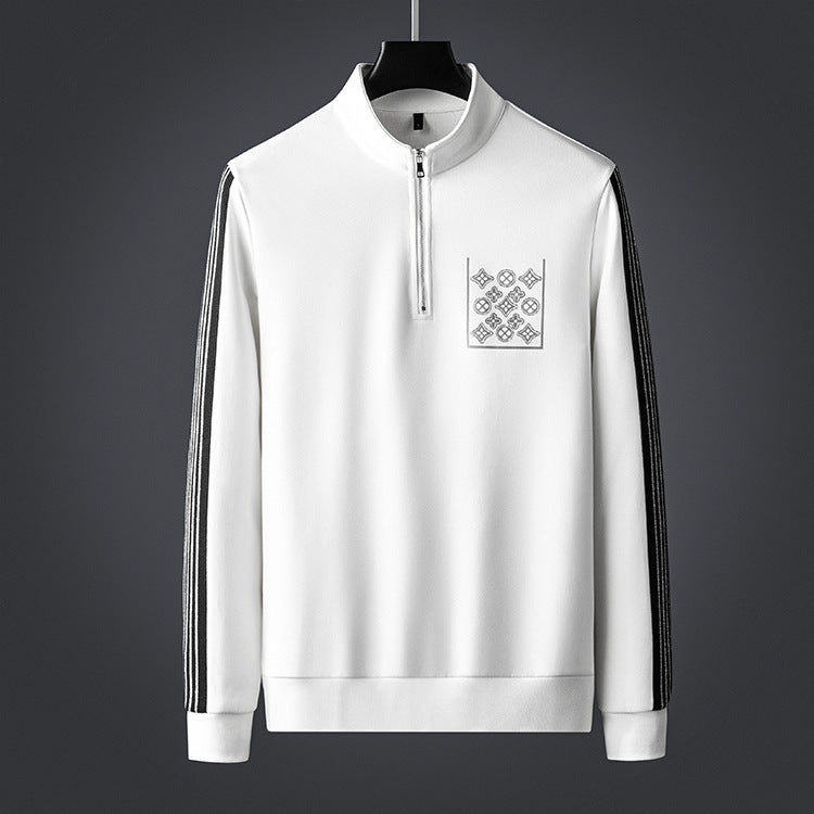 Zipper Sweater Suit White Clothes Coat