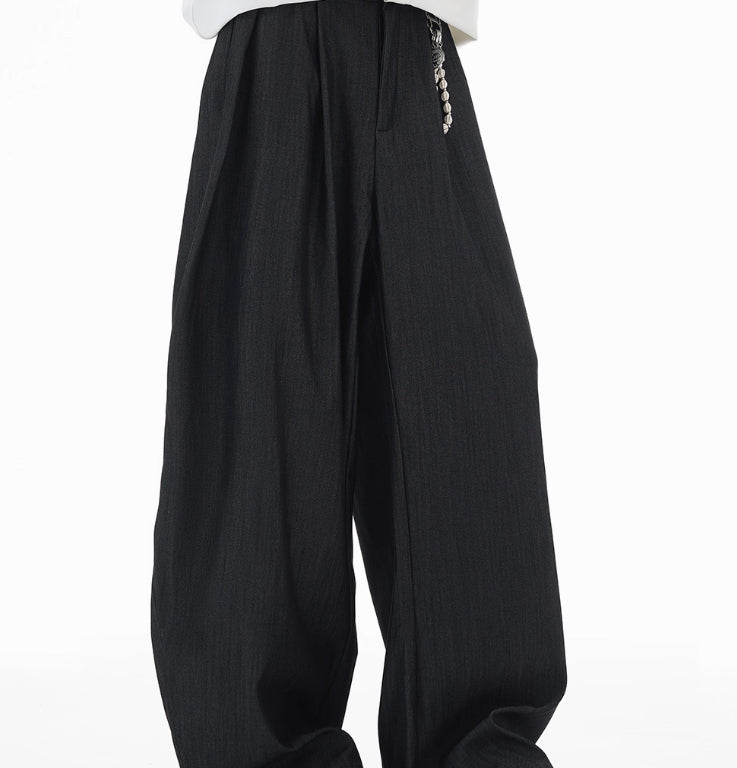 American Retro Texture High Intelligence Machete Suit Pants