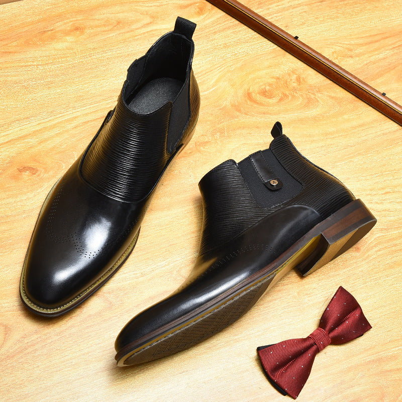Little Red Book Burst Martin Boots British Style Leather For Men