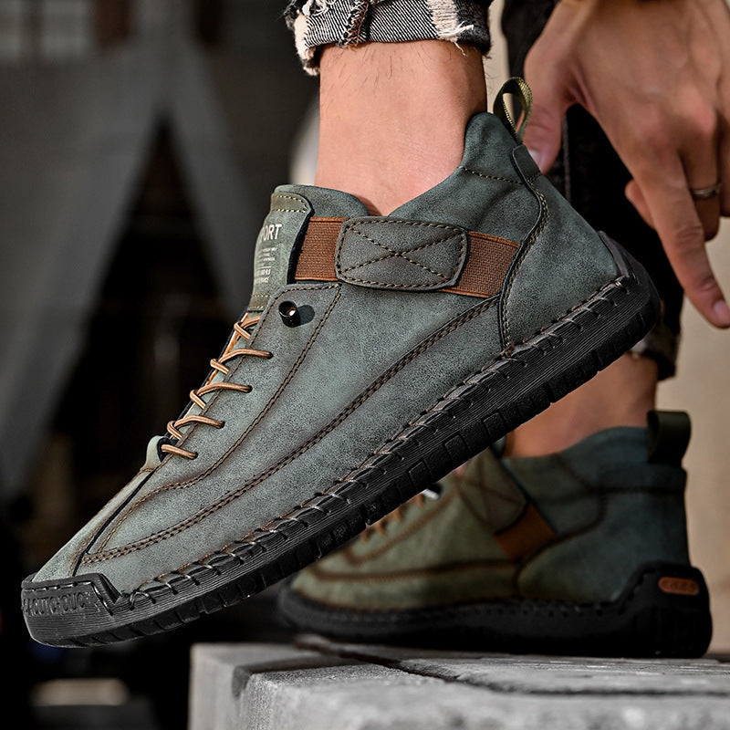 Men's Mid Top Martin Boots Outdoor Casual Shoes
