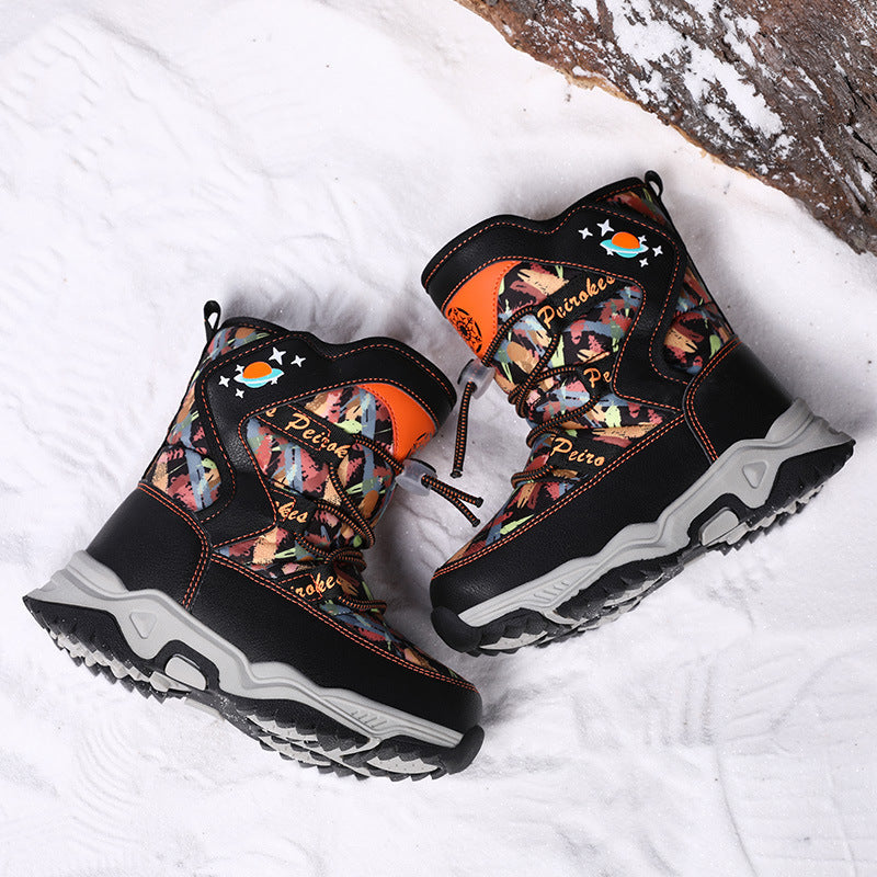 Older Kids Warm Thick Cotton Shoes Boys Snow Boots
