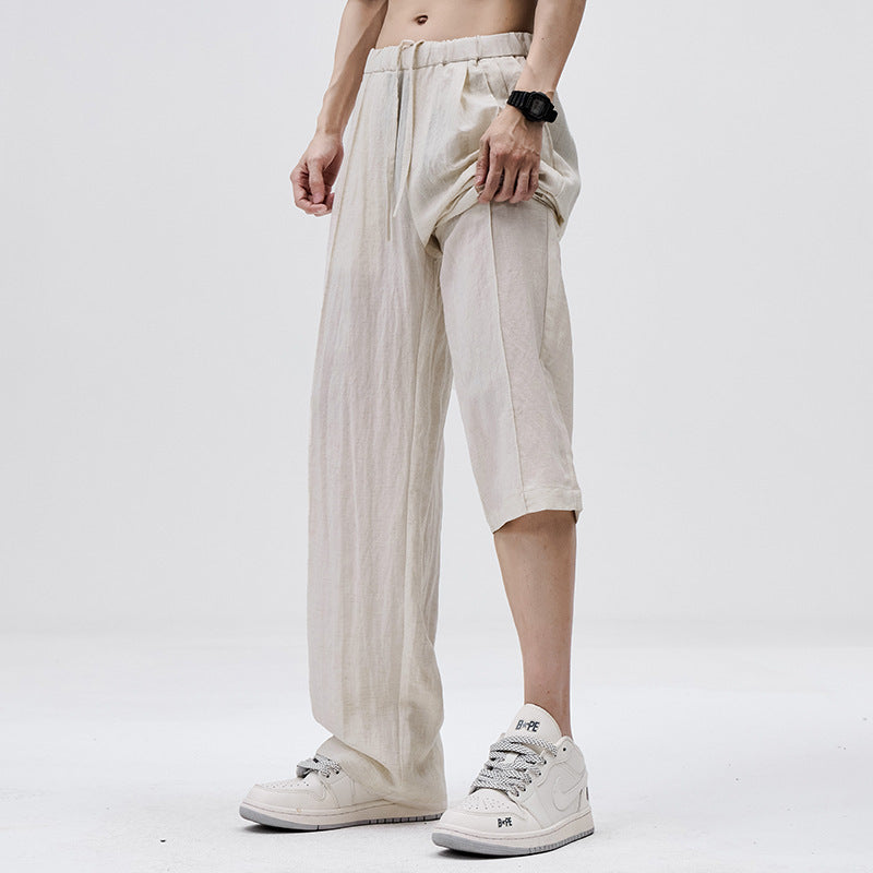 New Men's Summer Tencel Lyocell Breathable Sports Pants