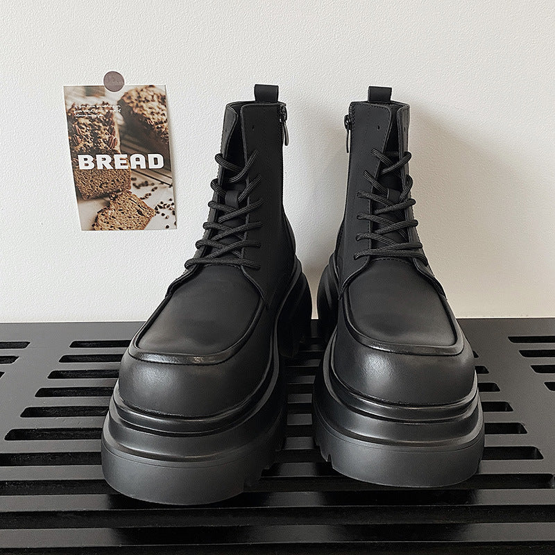 Height Increasing 7CM Lace-up Platform High-top Casual Martin Boots