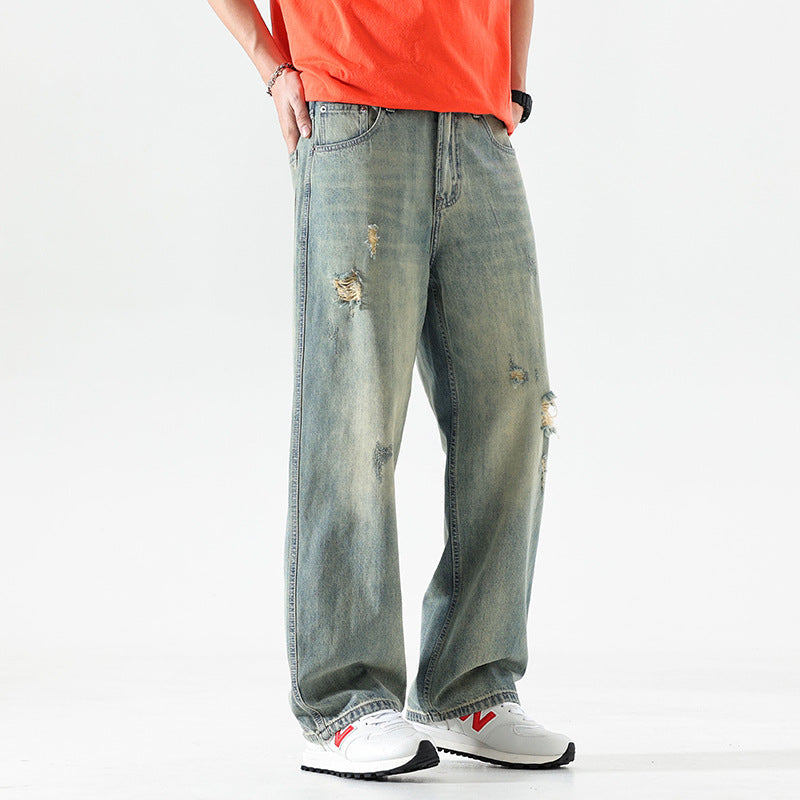 Jeans Men's Trendy Loose American Retro