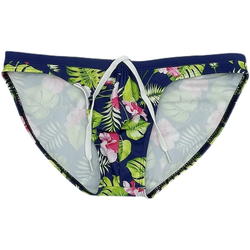 Men's Triangle Low Waist Floral Swimming Trunks