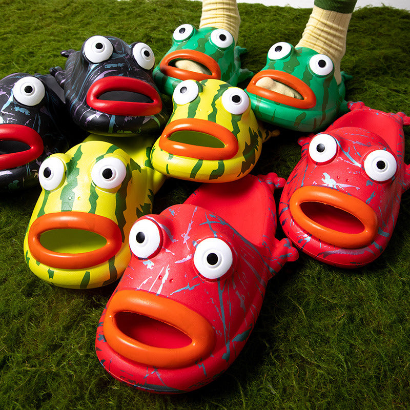 Summer Interior Home Lovely Bathroom Cartoon EVA Couple Slippers
