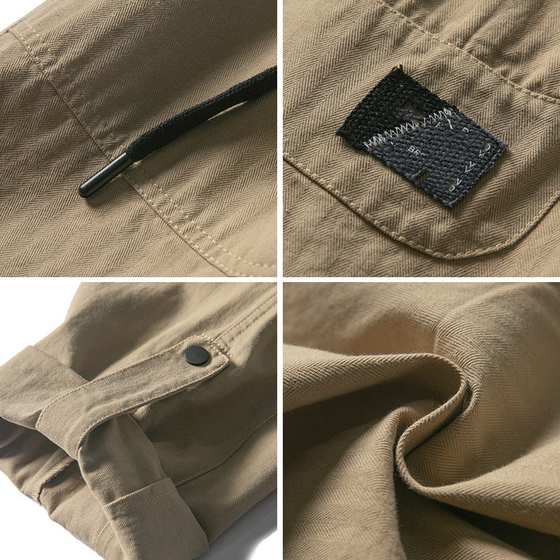 Men's Loose Straight Versatile Patchwork Casual Pants