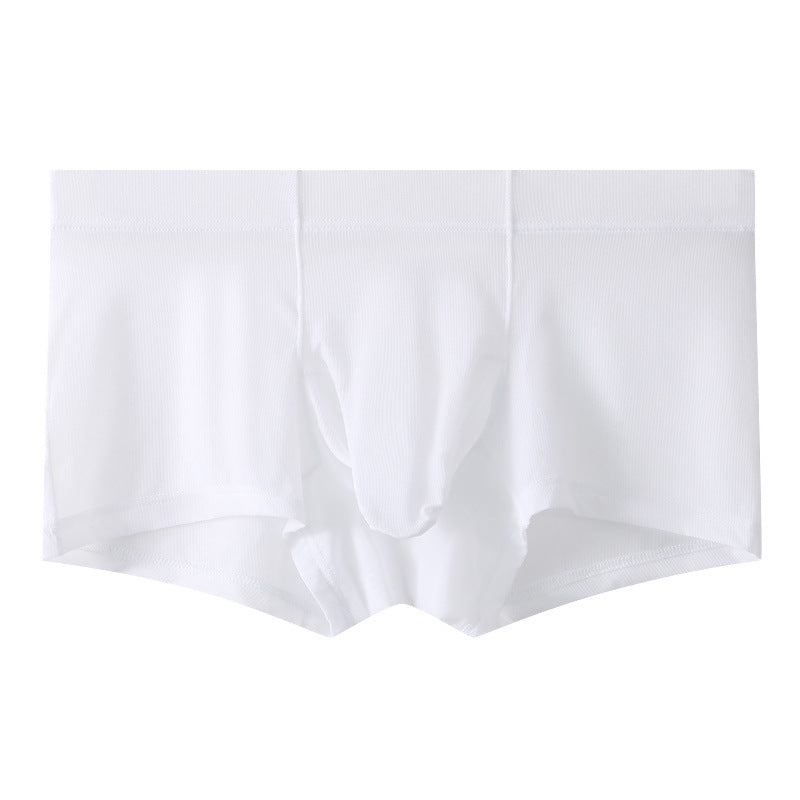 Men's Underwear Bullet Separation Elephant Nose Ice Silk Mask Striped Solid Color Men's Zhongshan Wholesale Boyshorts