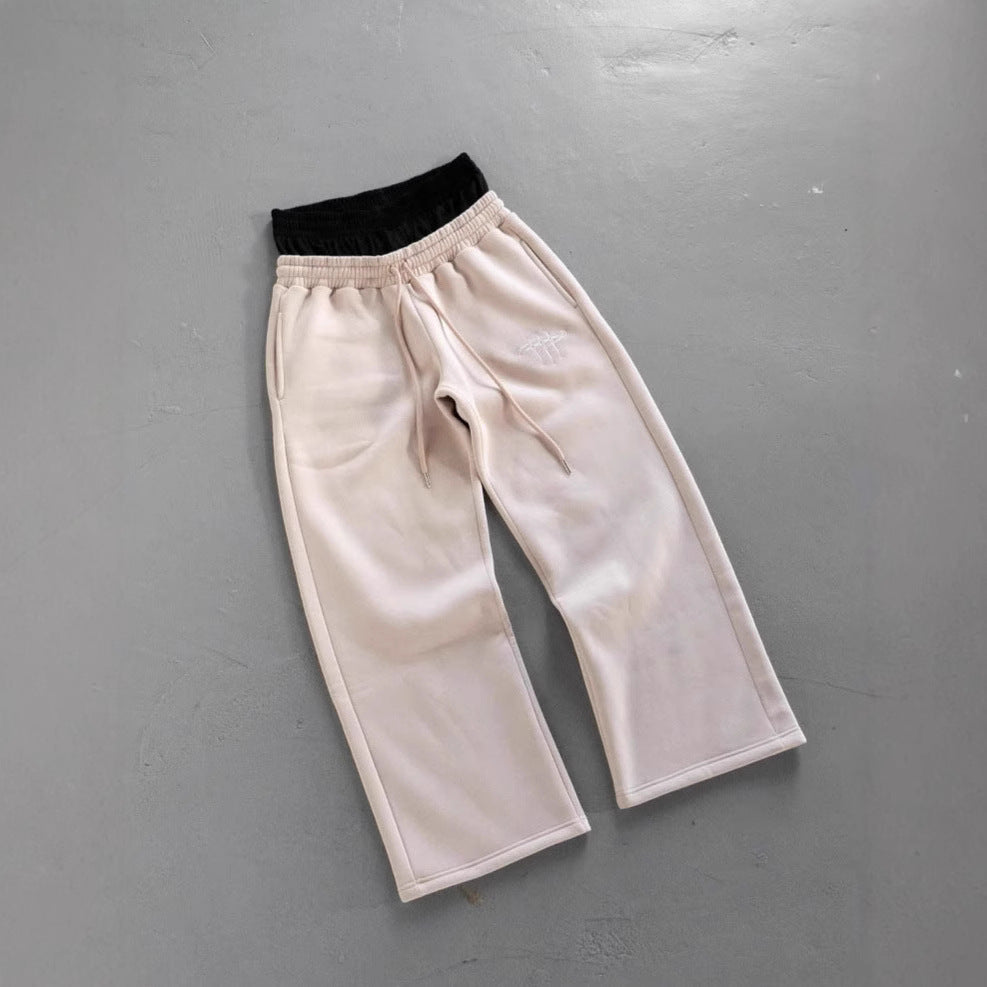 Retro Street Hip Hop Loose Casual Double Waist Pants For Men And Women