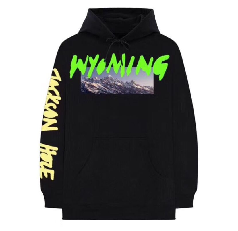 Snow Mountain Graffiti Letter Pattern Men's And Women's Loose Hoodie