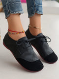 Flat Retro Soft Leather Western Style Slip-on Loafers Small Leather Shoes